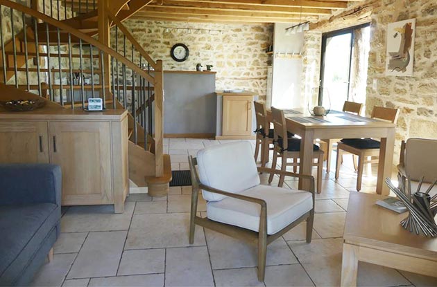 S&eacute;jour et salon du g&icirc;te