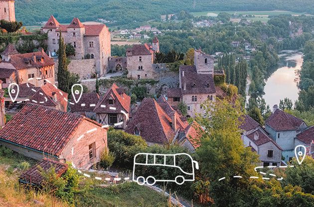 Séjour sans voiture dans le Lot