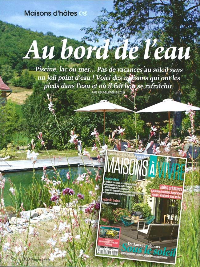 Au bord de l'eau dans le magazine Maisons &agrave; vivre